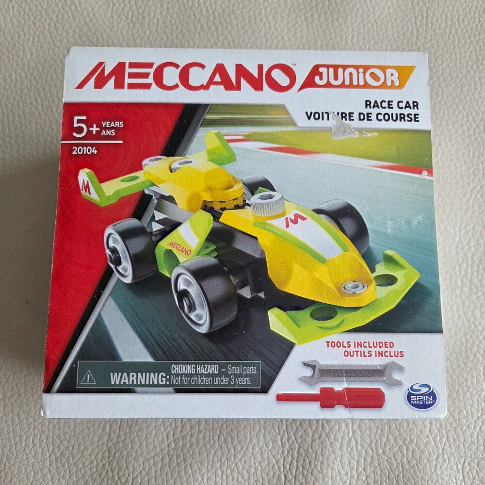 Meccano Junior Race Car STEAM Building Kit - Made in France